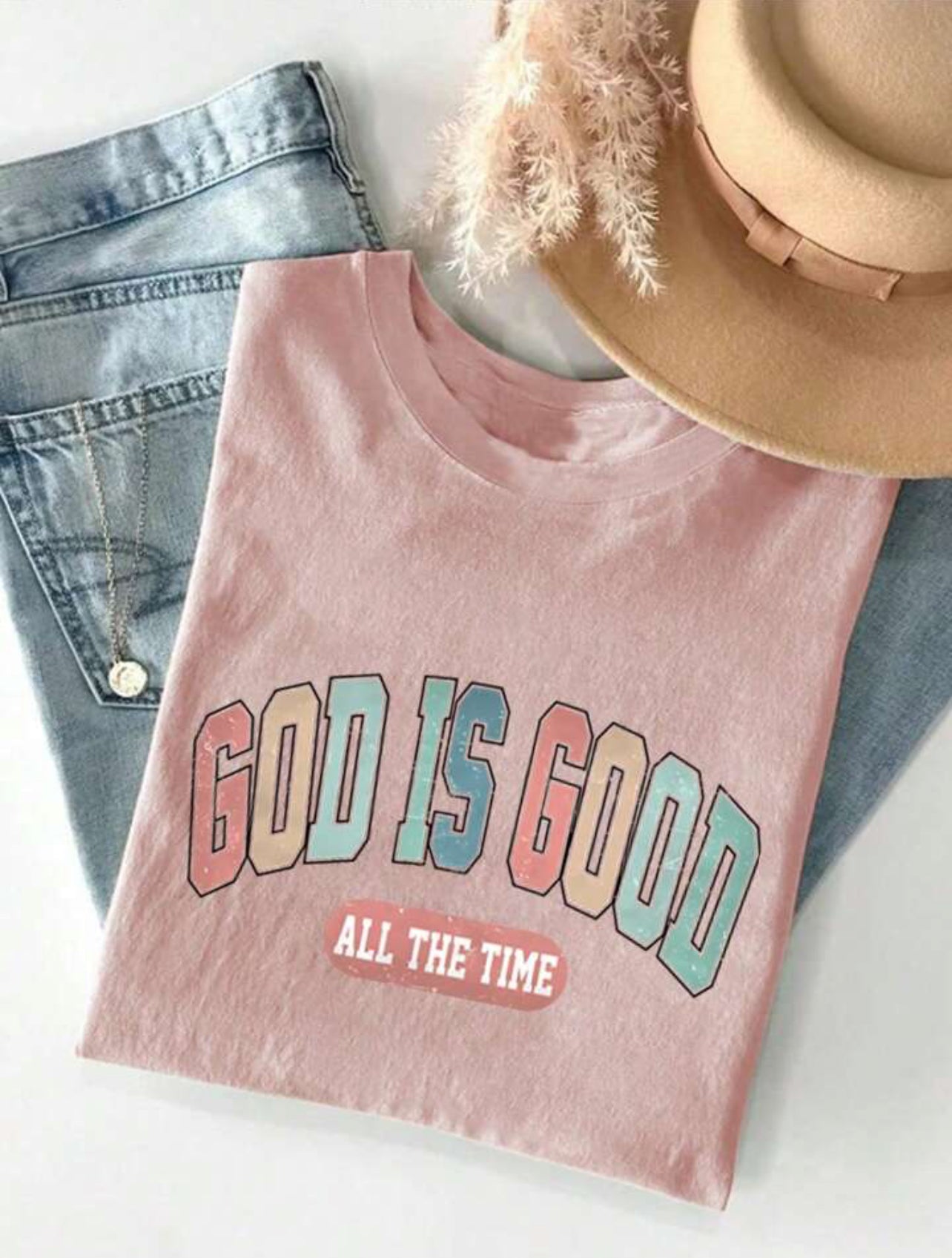 Camiseta cristiana de manga corta para mujer - Sé la luz