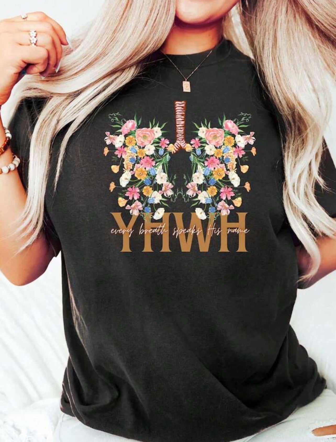 基督教女式短袖 T 恤 - YHWH