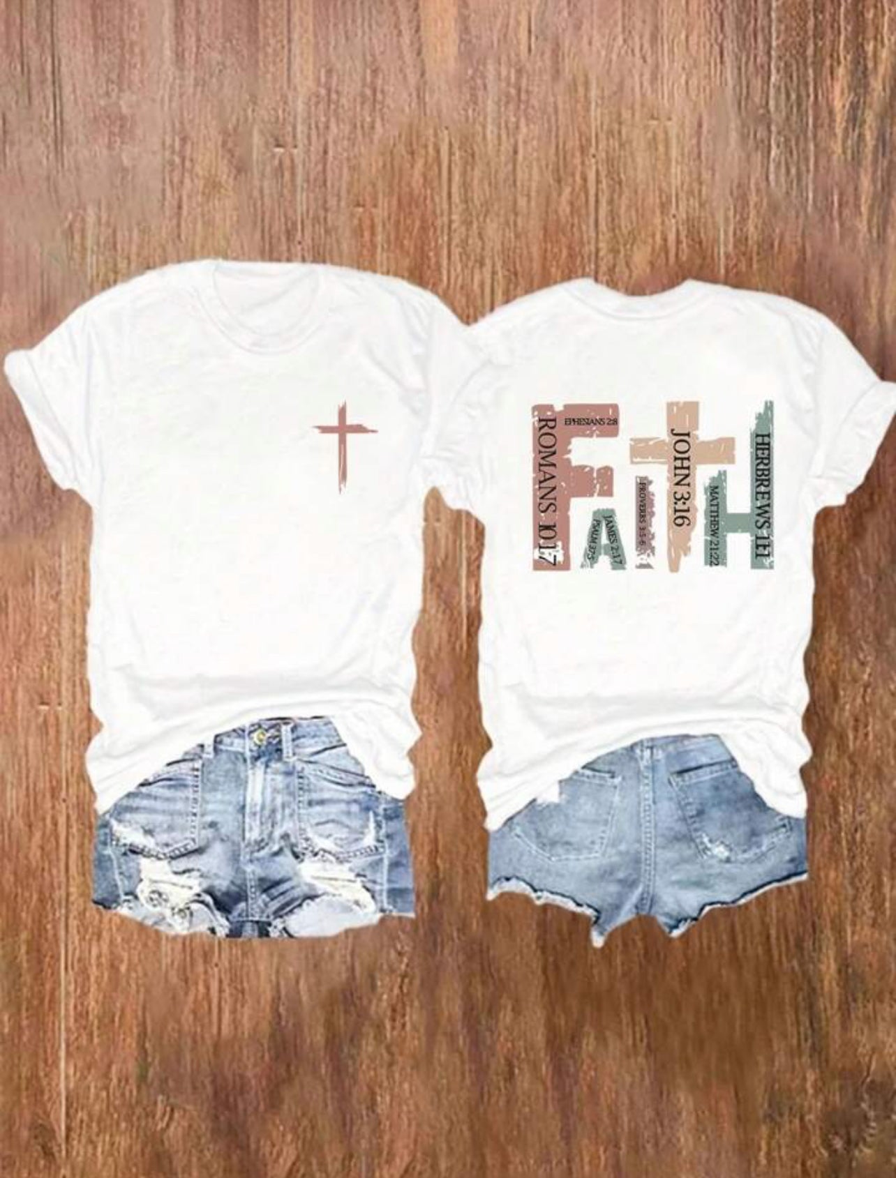 Camiseta cristiana de manga corta para mujer - Sé la luz