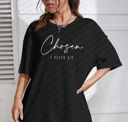 Camiseta cristiana de manga corta para mujer - Chosen
