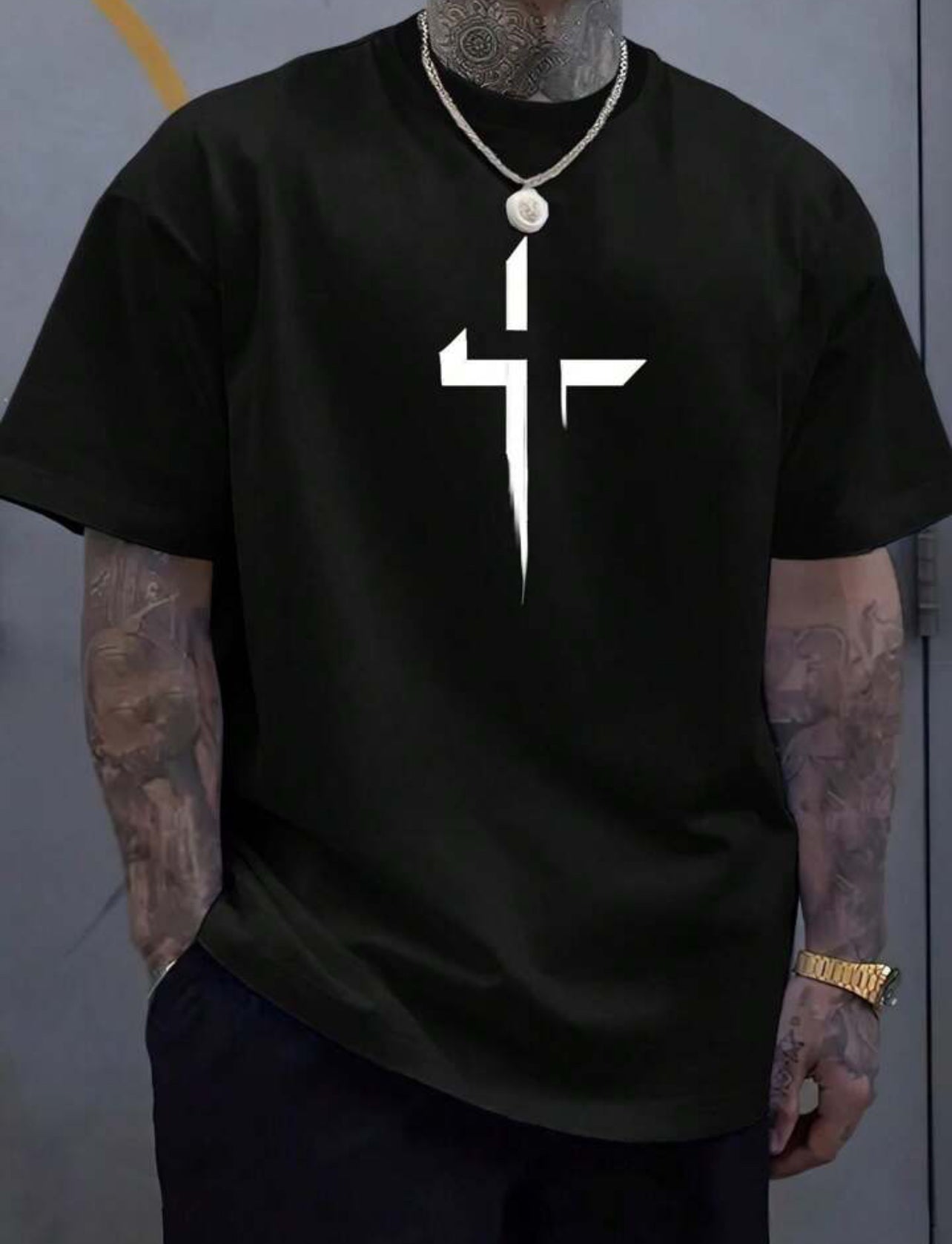 Christian Men's Short Sleeve Graphic T - Cross