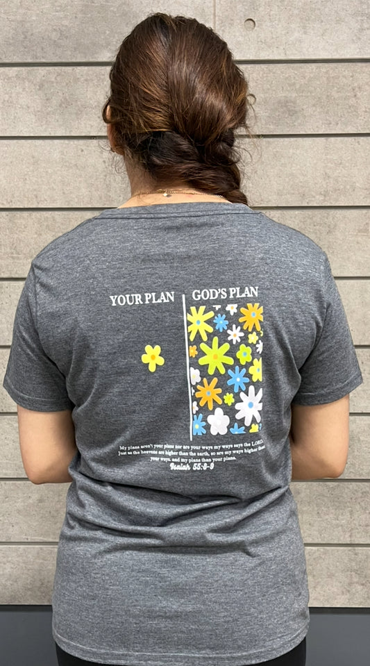 Camiseta cristiana de manga corta para mujer - Sé la luz